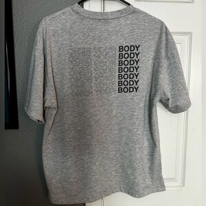 ONER ACTIVE ONER YOUR BODY (OYB) UNISEX GRAPHIC TEE XS LIGHT GREY